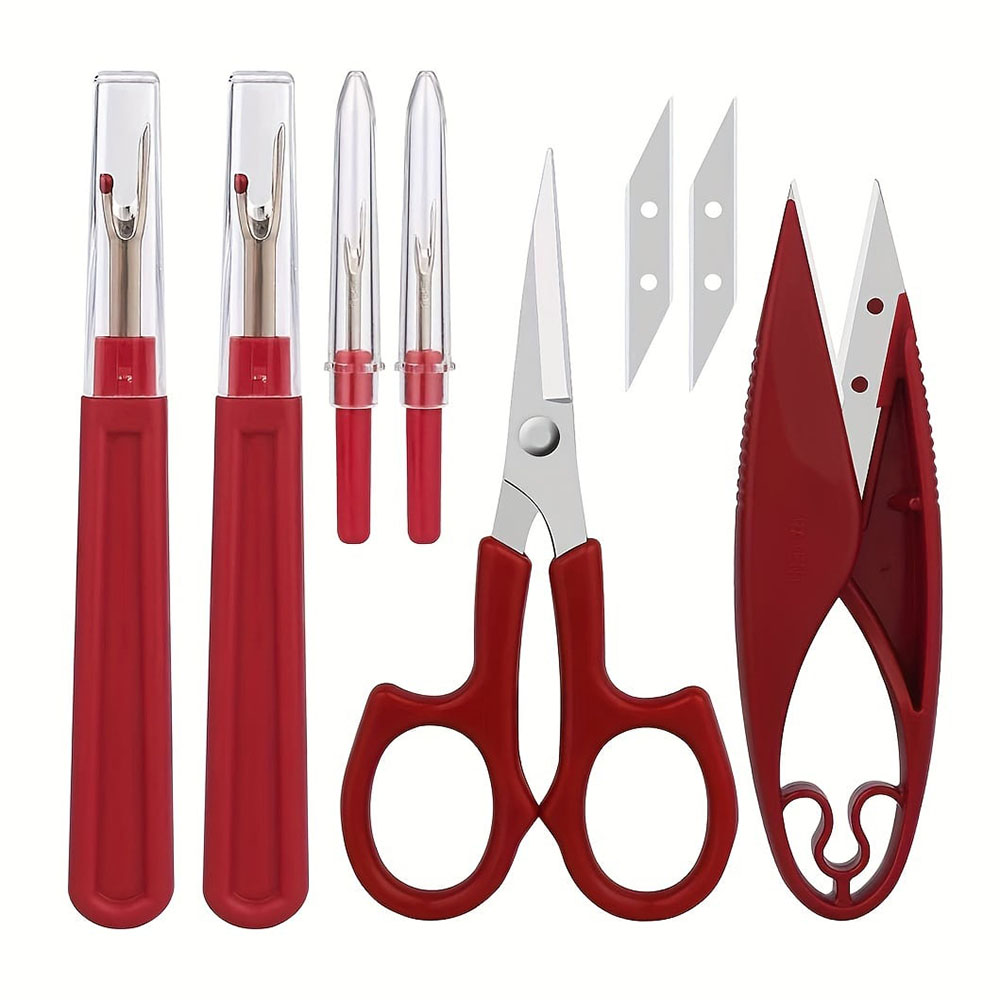 Sewing Gauge Ruler - 1/2/6Pcs Sewing Seam Ripper Kit Red