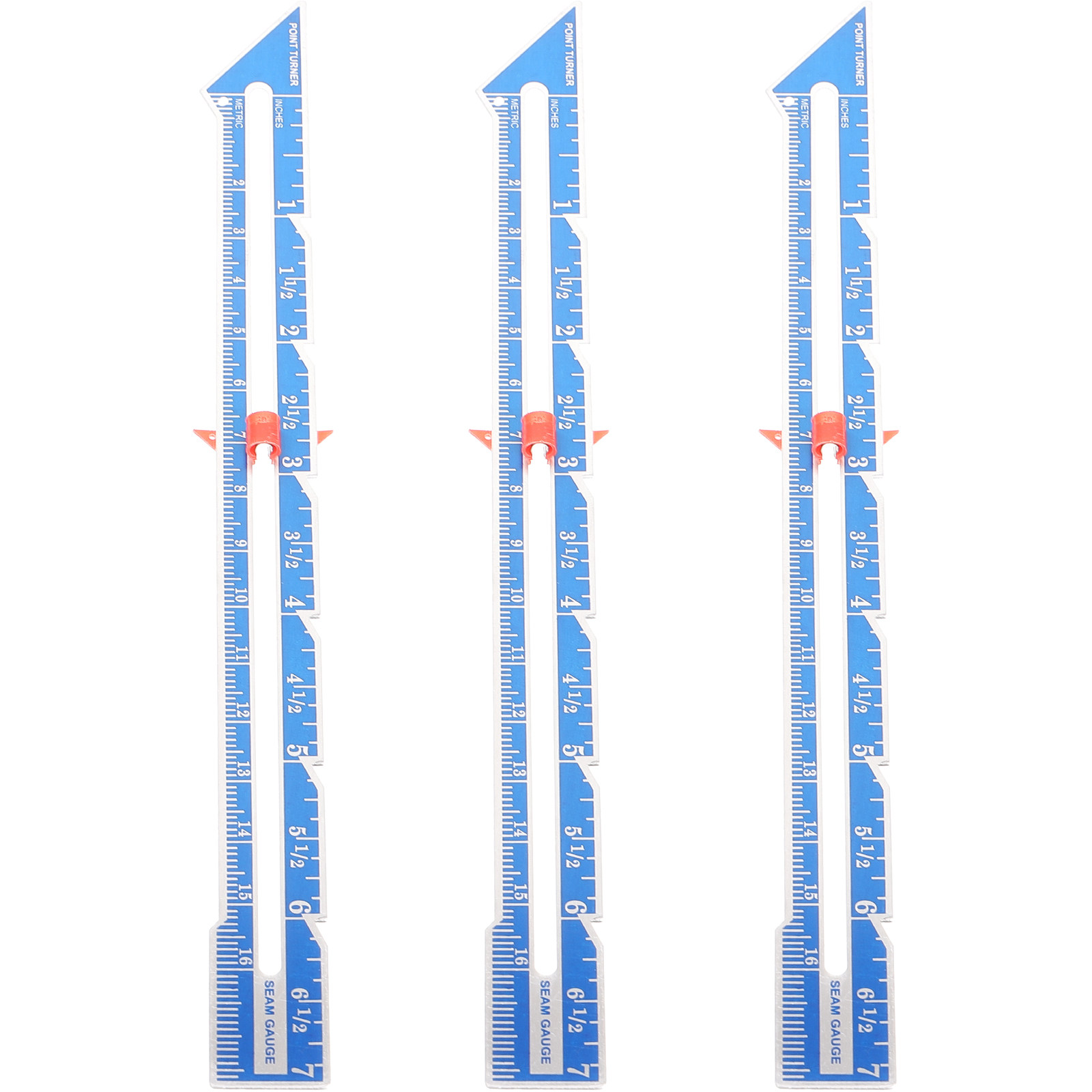 3Pcs Clear Marked Aluminum Qui - Sewing Gauge Ruler ulasan dan harga
